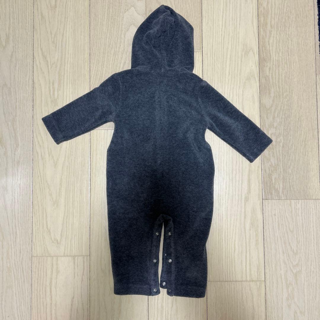 MONCLER フリースロンパース グレー 0-12ヶ月用