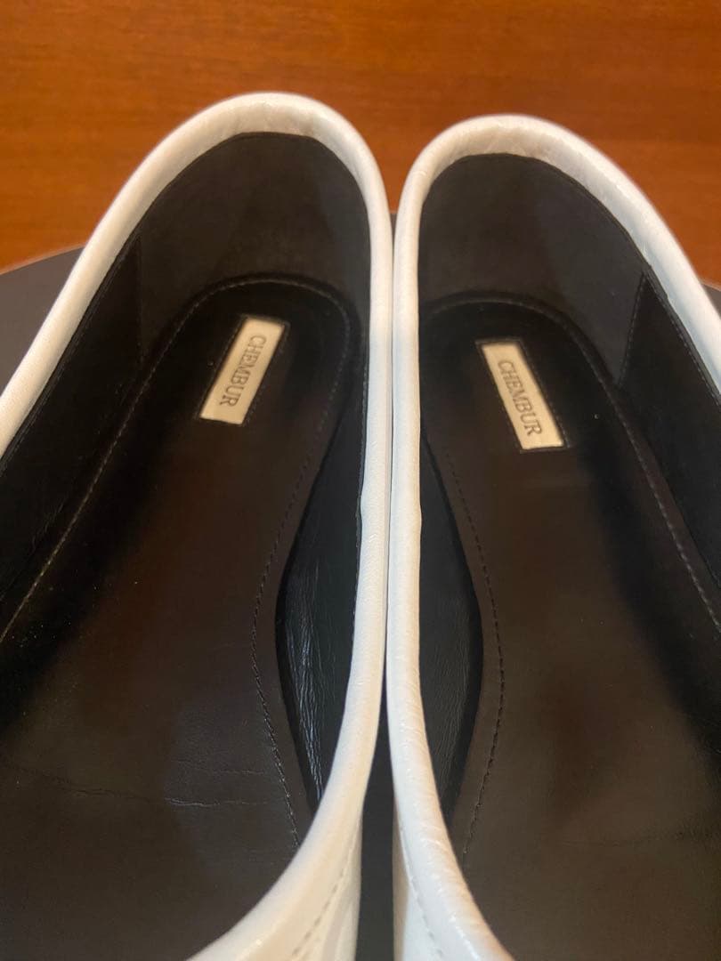 美品 CHEMBUR チェンバー スクエアバレエシューズスタッズ