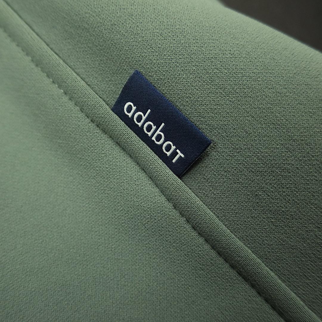 adabat 日本製 せとはるコラボ ハーフジッププルオーバー カーキ S