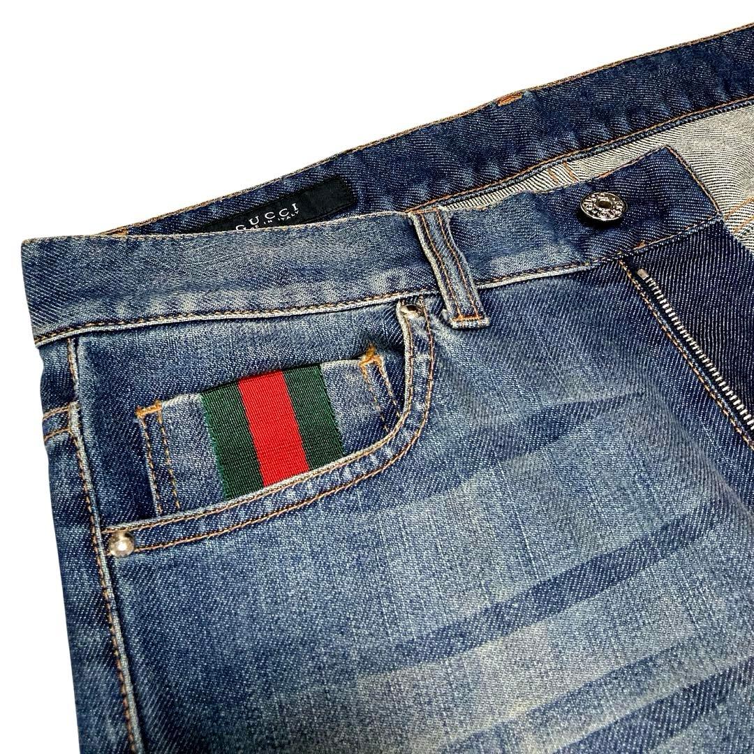 正規品　美品　GUCCI シェリーライン ストレッチデニム　イタリア製 38