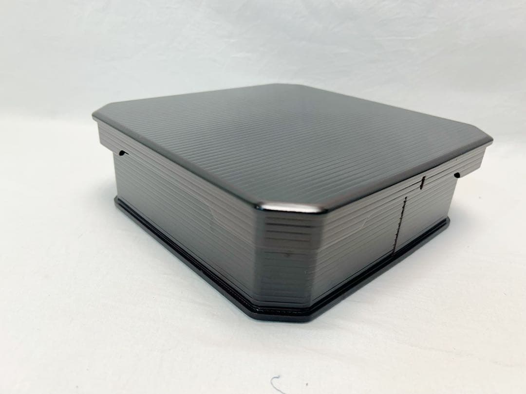 未使用 懐石道具 木製 溜塗 大徳寺 弁当 縁高重箱 五客揃 カンナ目 元箱