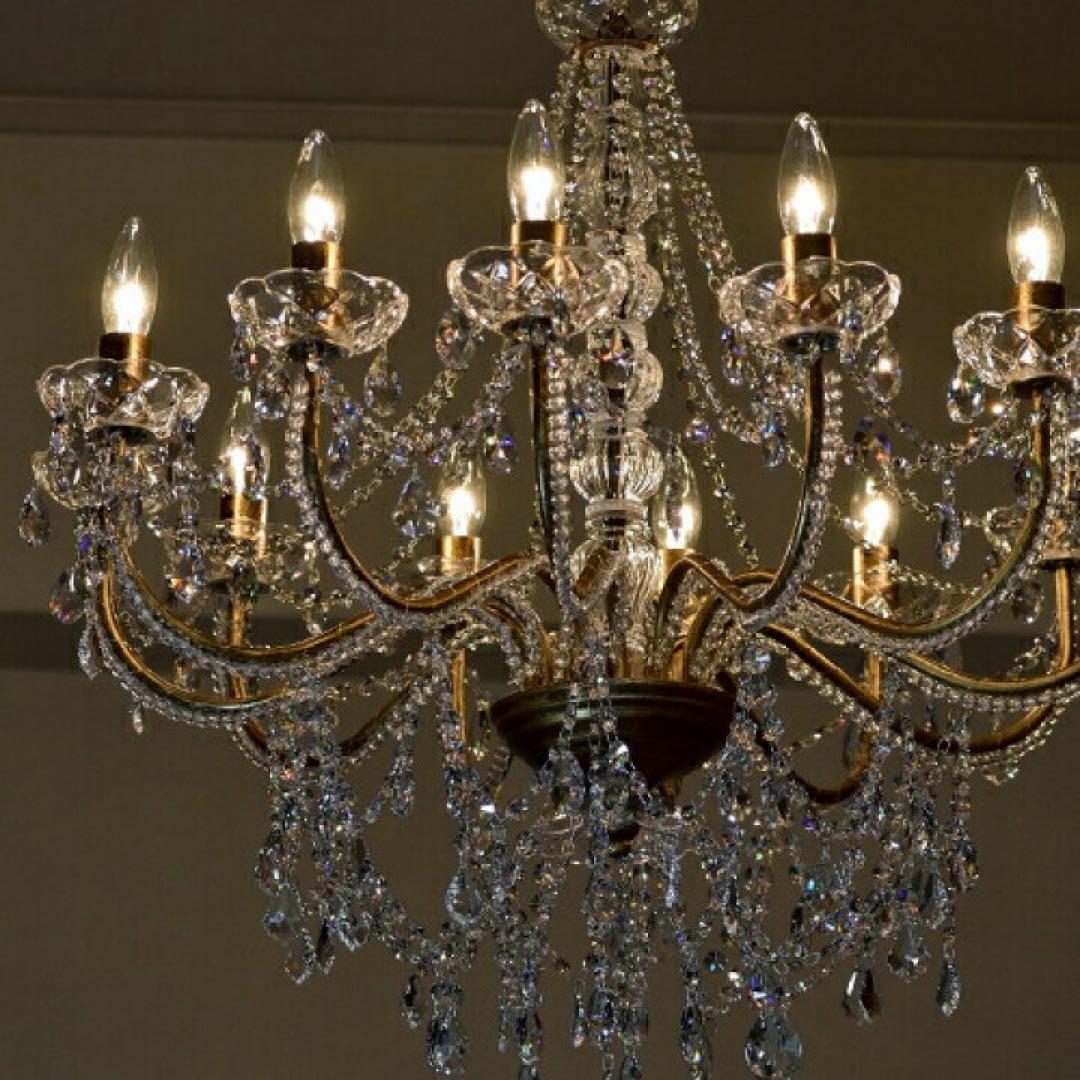 12灯 LED対応 シャンデリア ゴールド