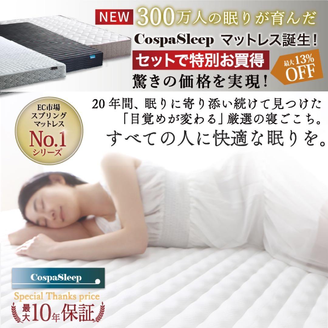 棚コンセント付き引き出し収納ベッド ※ベッドフレームのみ【ダブル】