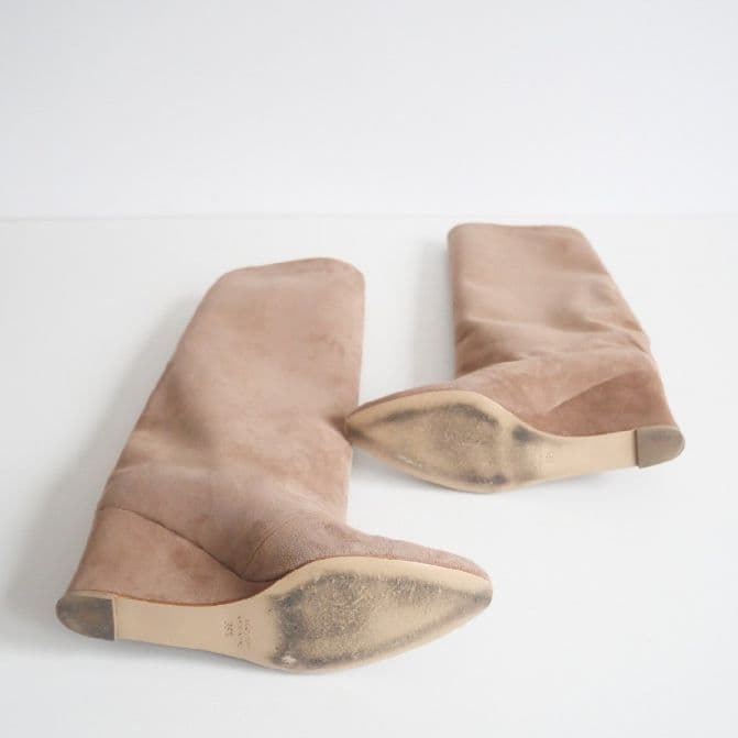 【美品】NEBULONI E.　ネブローニ　ロングブーツ　ベージュ　スエード