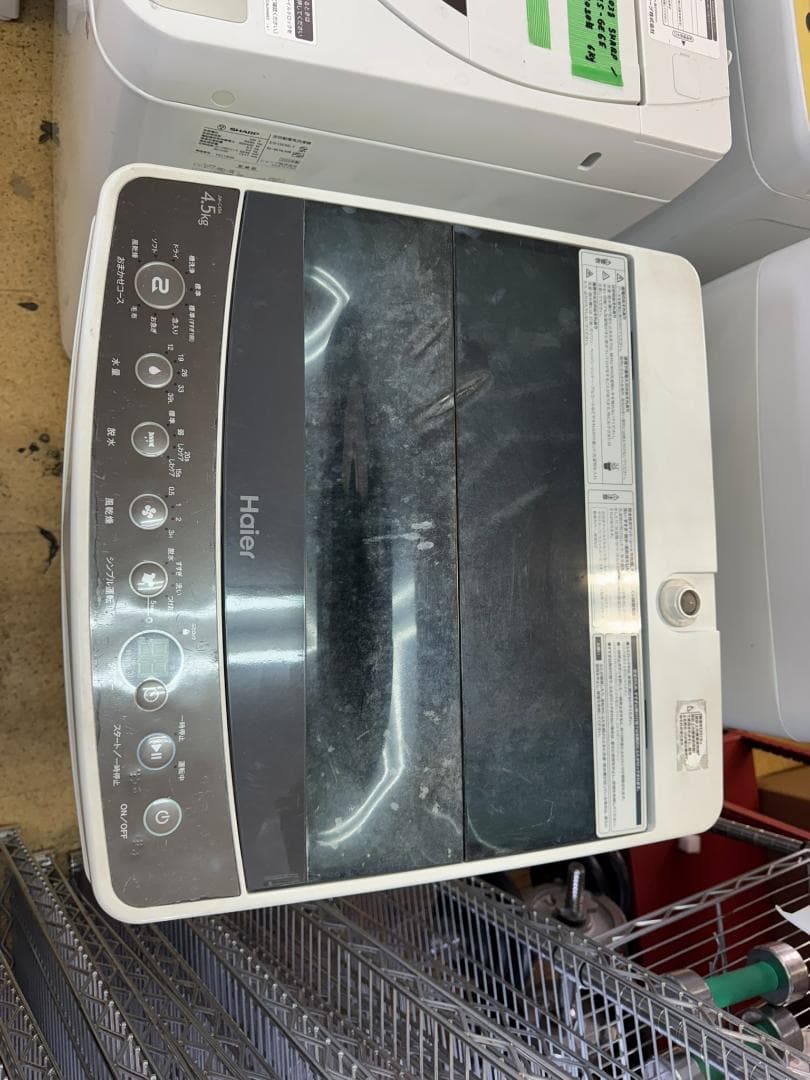 (4255)HAIER　洗濯機　ハイアール4.5キロ JW-C45A 2019年
