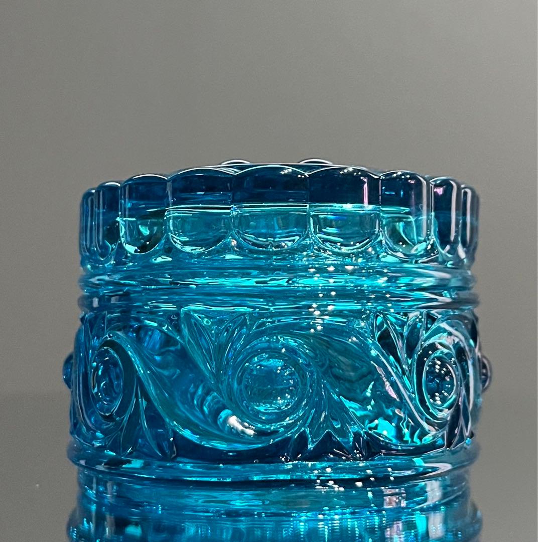 Baccaratバカラ / ※極美品 稀少色　RUSSE　ルッセ 蓋物 　ブルー