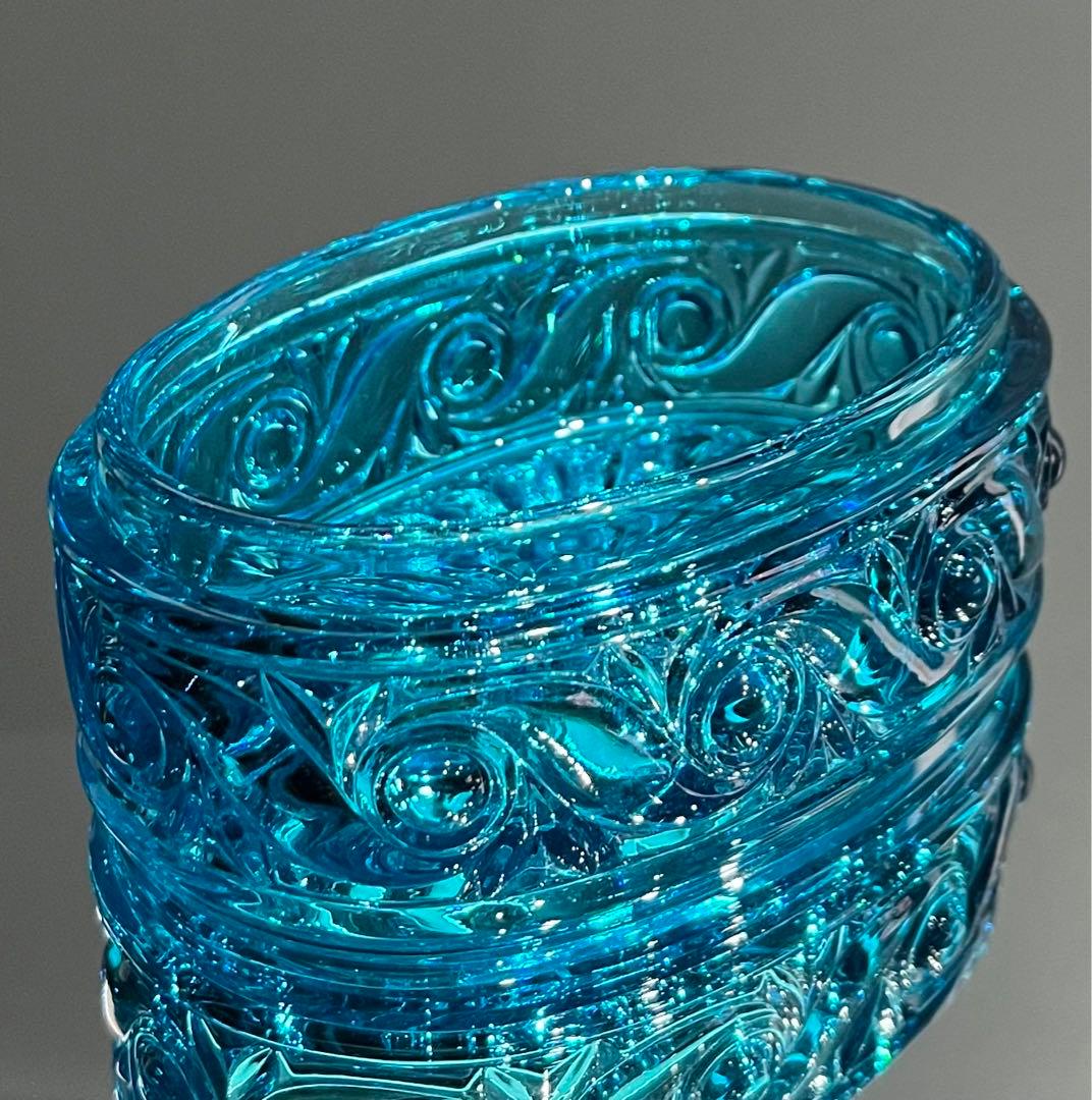 Baccaratバカラ / ※極美品 稀少色　RUSSE　ルッセ 蓋物 　ブルー