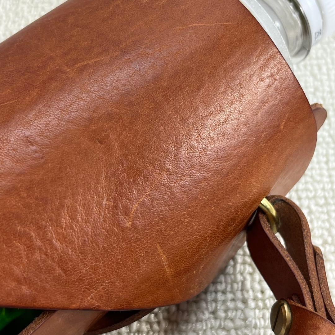 美品 organ オルガン ボトルホルダー 本革 水筒 カスターニョ HERZ