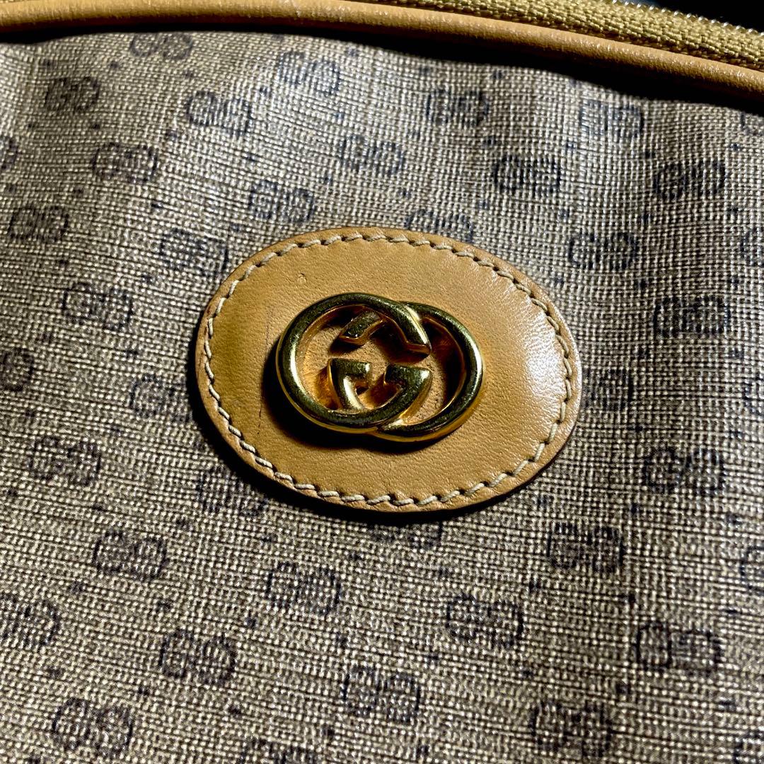 超希少✨️ OLD GUCCI ショルダーバッグ GG柄 ロゴ装飾 PVC