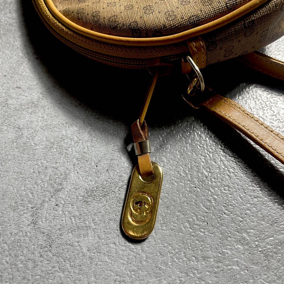 超希少✨️ OLD GUCCI ショルダーバッグ GG柄 ロゴ装飾 PVC