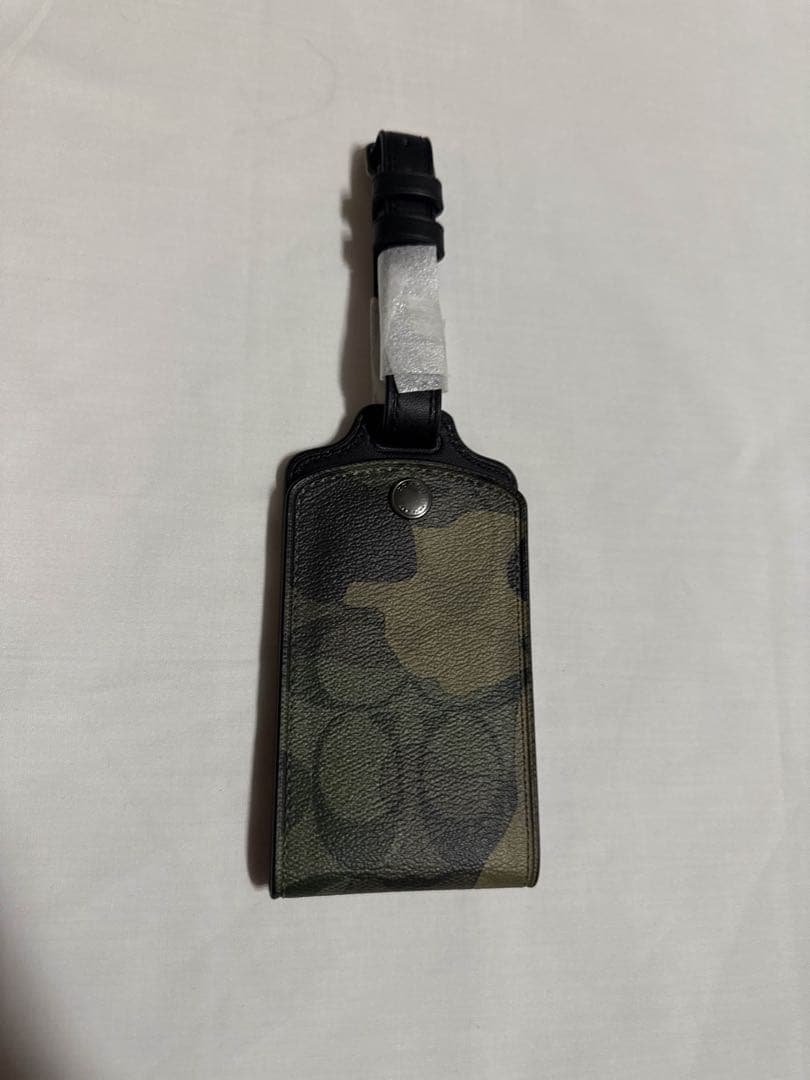 ☆期間限定品☆COACH ネームタグ シグネチャー ラゲッジタグ グリーンマルチ