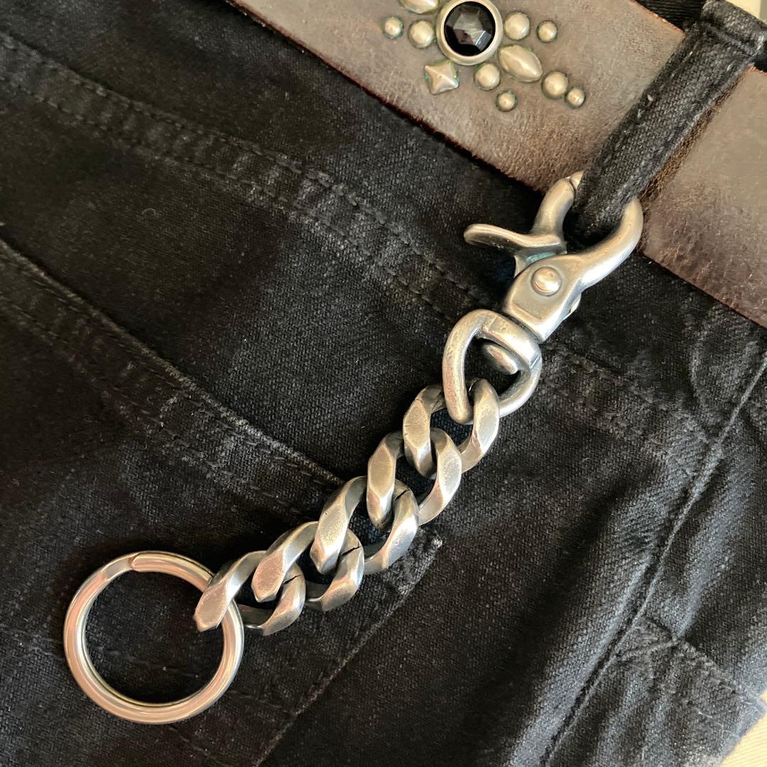 ブラス製　シルバー925メッキ　キーチェーン　新品未使用！二重キーリング付き