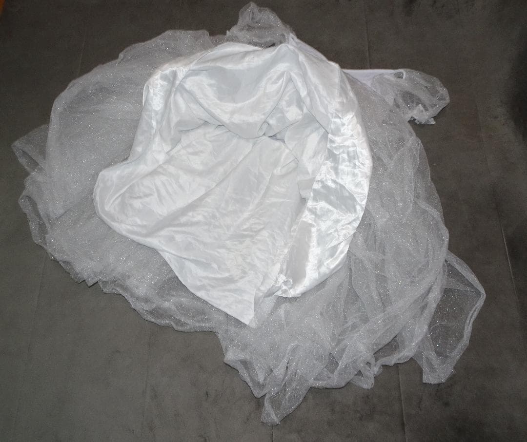 【送料無料】サイズLL ホワイトバレエ用チュチュ３枚シフォン