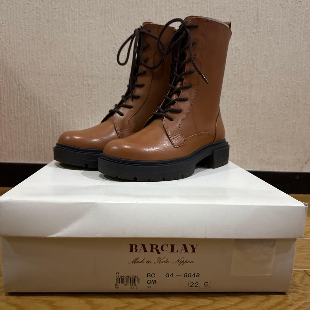 BARCLAY（バークレー）厚底レースアップブーツ　キャメル