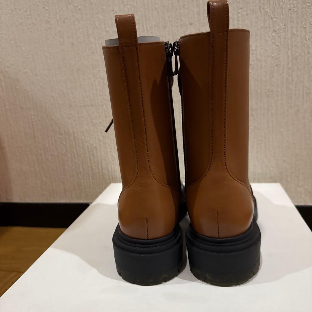 BARCLAY（バークレー）厚底レースアップブーツ　キャメル