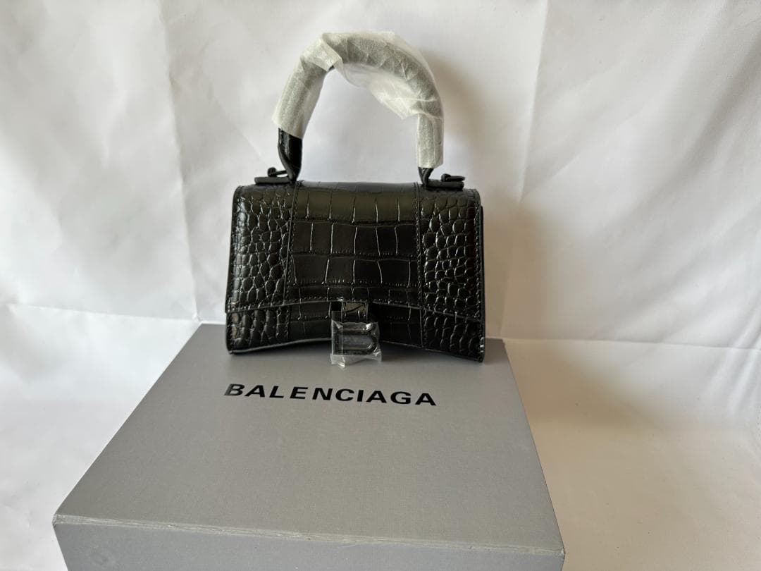 Balenciaga ホーグラス ミニ クロコエンボス