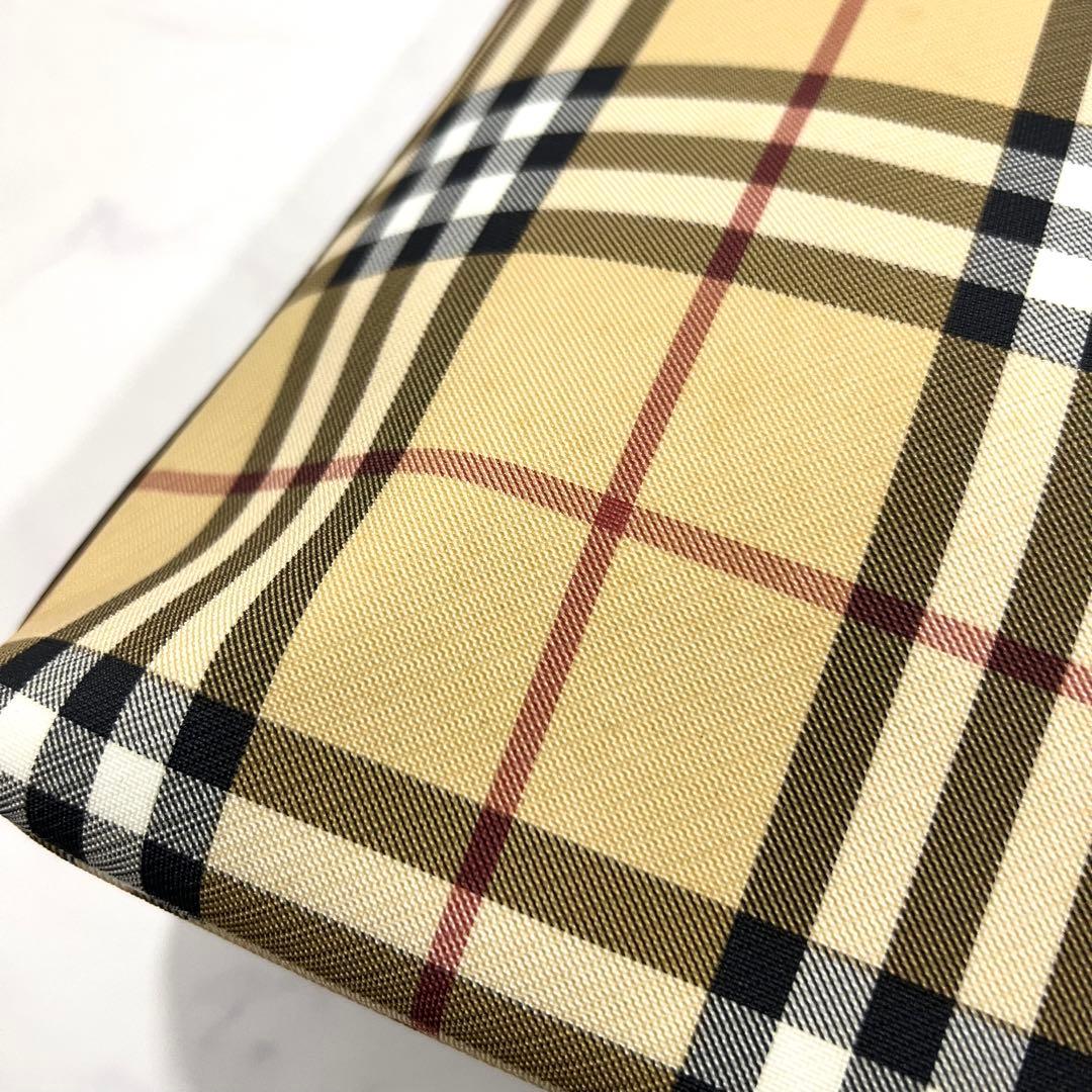 BURBERRY ノバチェック ワンショルダーバッグ トート PVC レザー