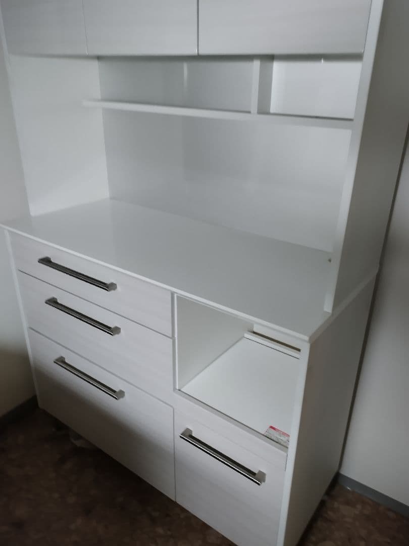 ホワイト 食器棚 キッチンボード