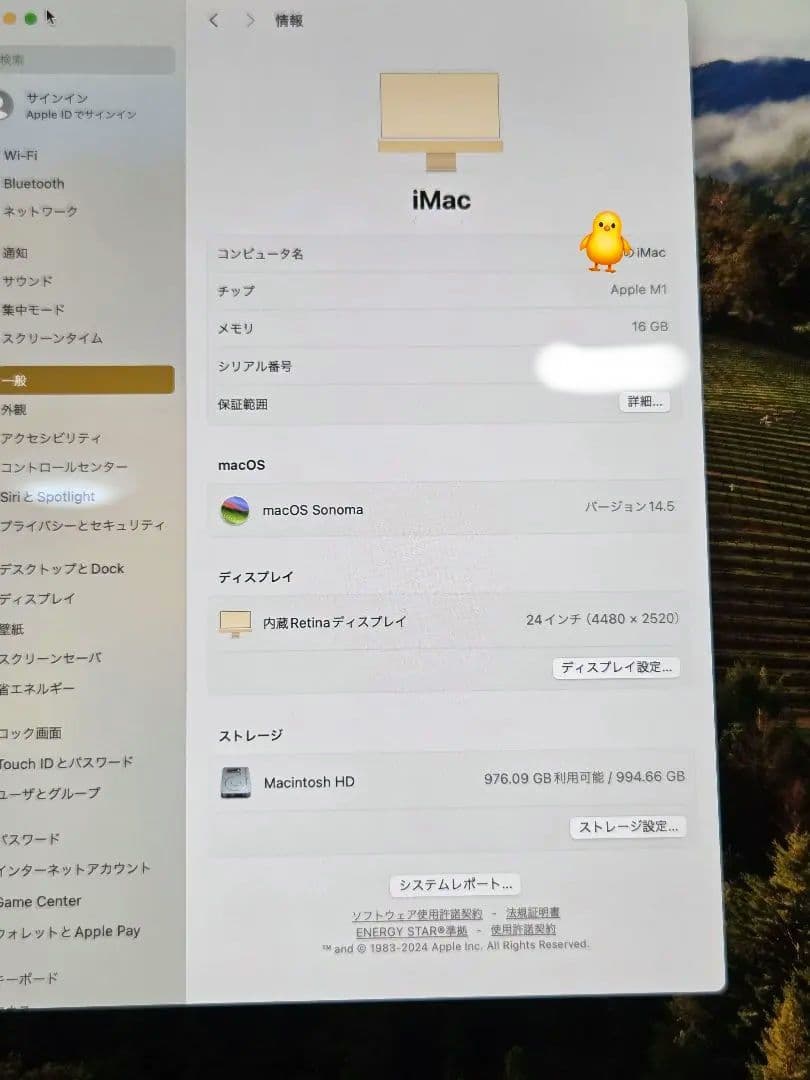 iMac 2021 16GB 1TB ほぼ未使用【送料込み】