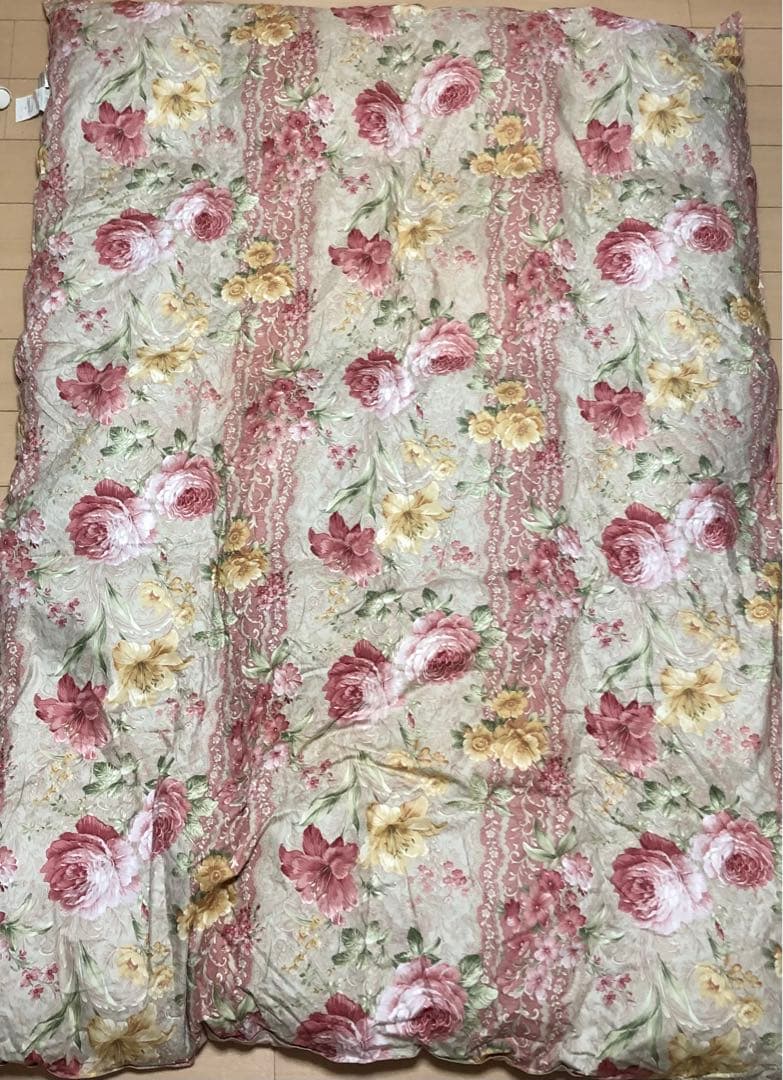 産シルバーダッグダウン羽毛掛け布団カバー付き(未使用)