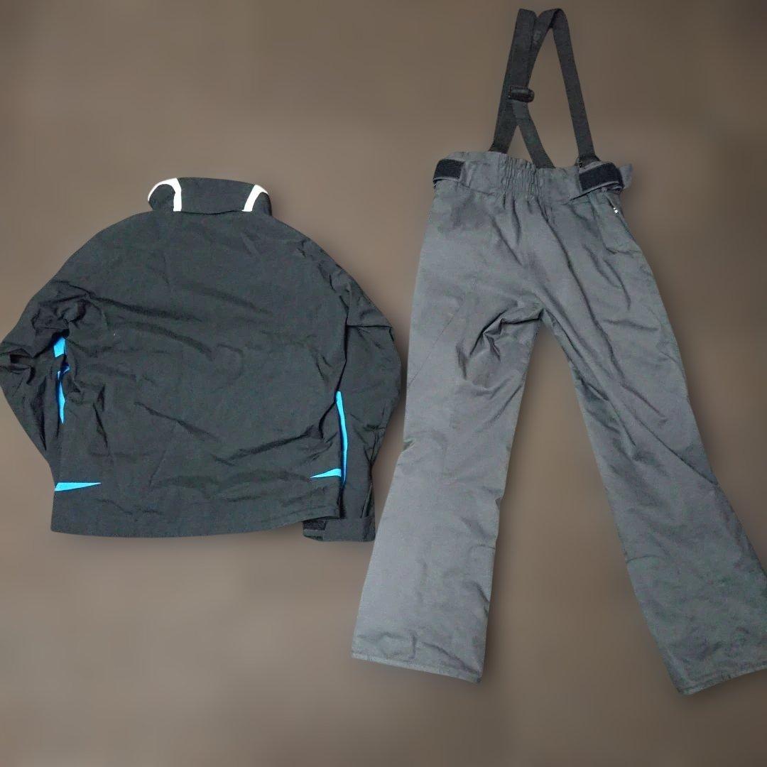 送料無料【Phenix】ブラック×グレー スキーウェア上下まとめ売り M/M