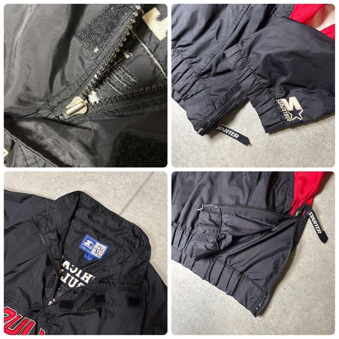 STARTER　ナイロンジャケット　90s　NBA　シカゴ・ブルズ　ハーフジップ