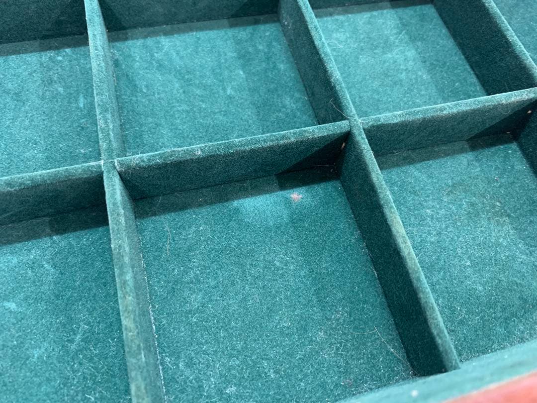 アンティーク調 ゴブラン織 ジュエリーボックス メイクボックス 鏡 木製