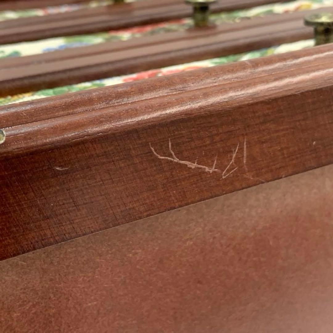 アンティーク調 ゴブラン織 ジュエリーボックス メイクボックス 鏡 木製