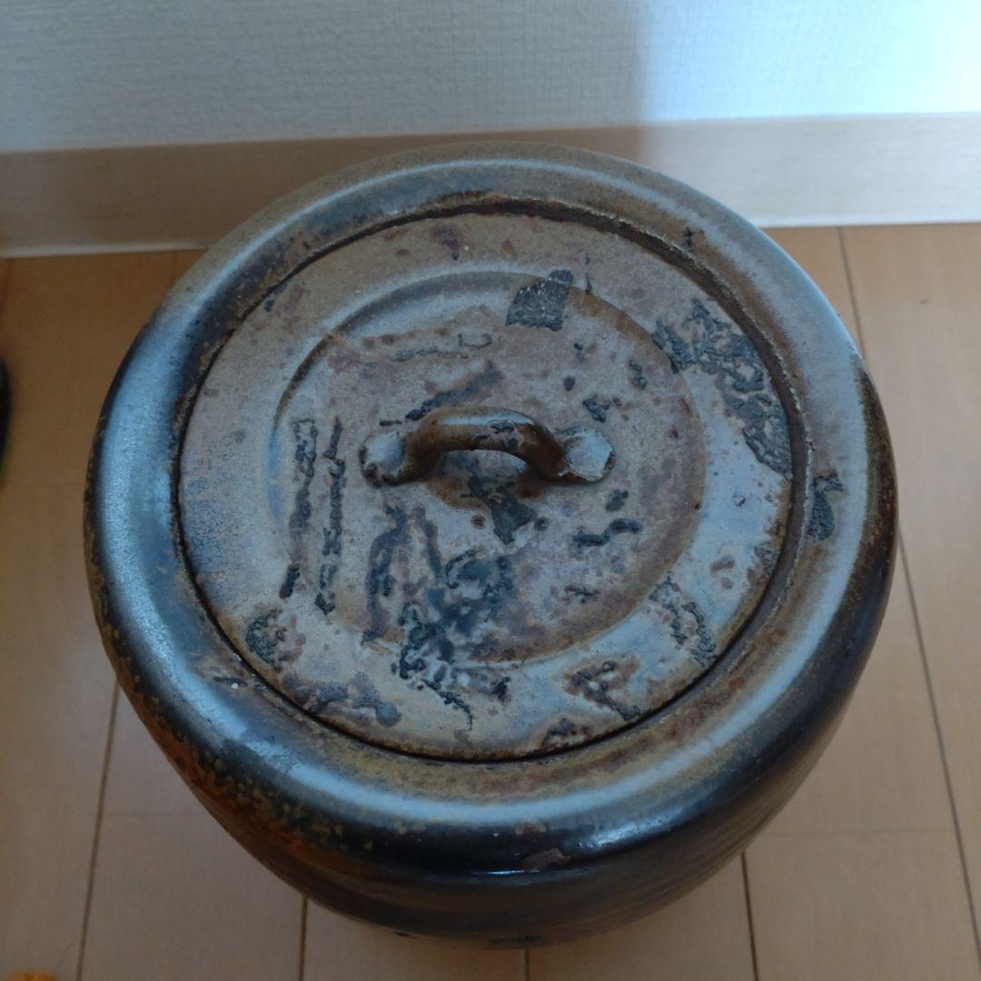 24・備前焼　水指　木戸明彦　山麓窯　未使用新品　共箱入り　陶歴あり　茶道具