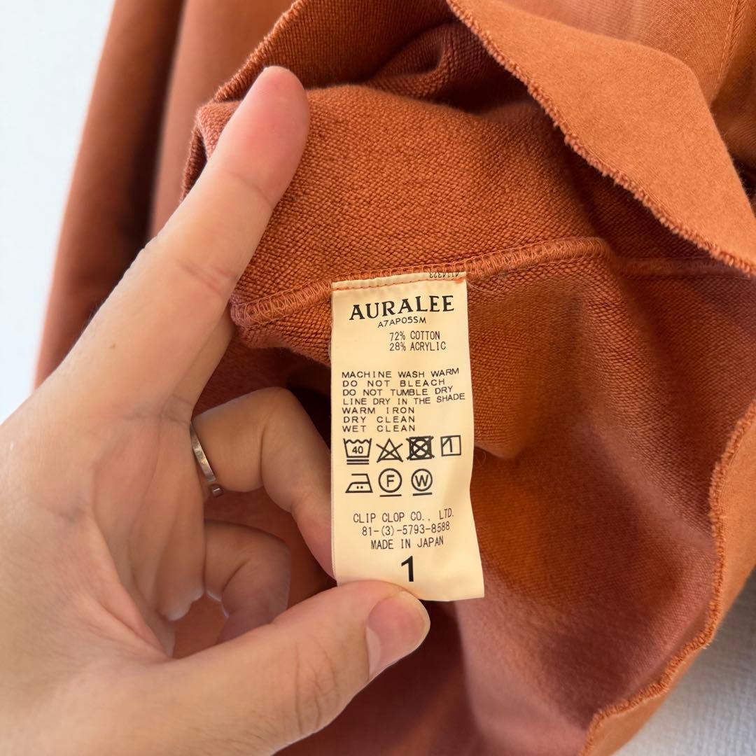 トップス AURALEE SUPER MILLED SWEAT CUT-OFF