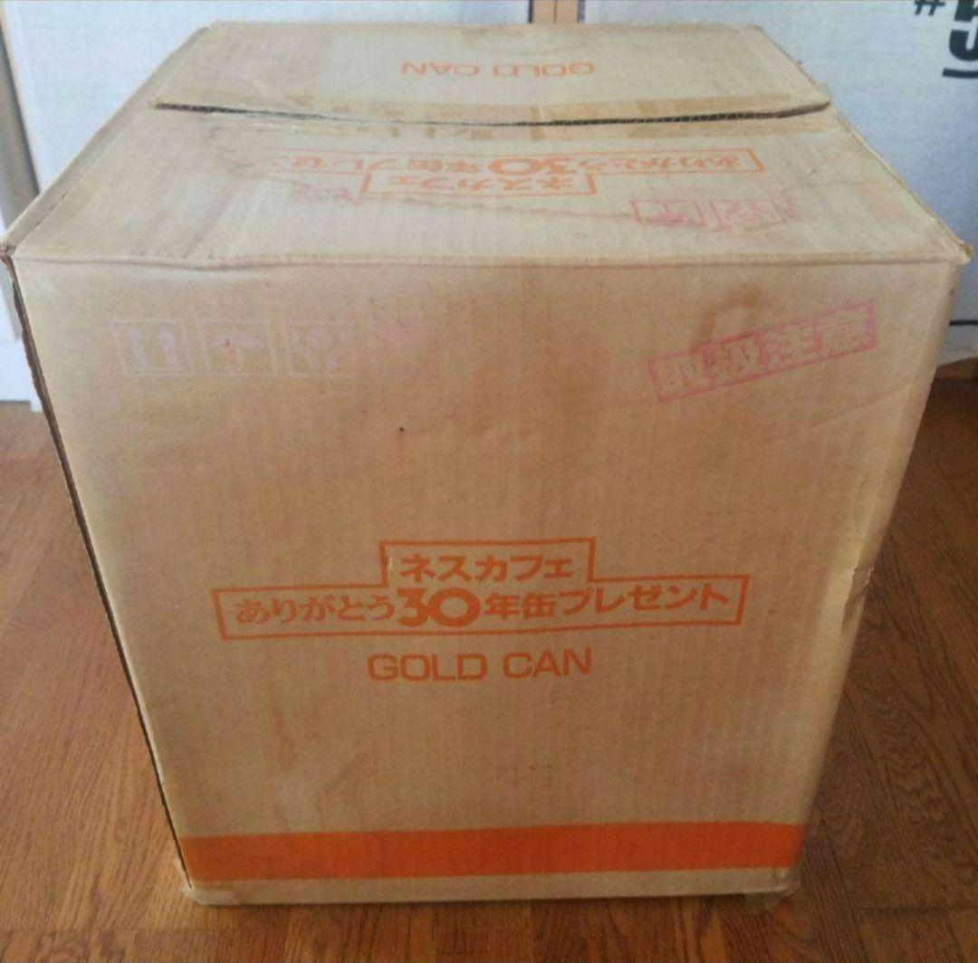 非売品 ネスカフェ インスタントコーヒー 30周年記念 缶 ゴールド ブリキ
