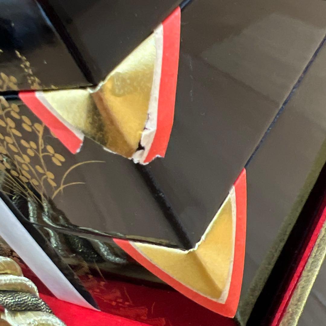 雛人形　桃の節句　御道具三点セット　菊鶴蒔絵