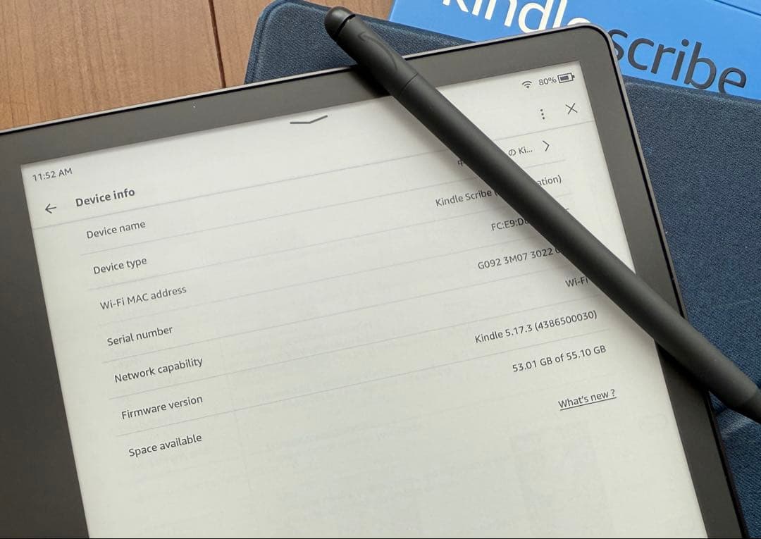 Kindle Scribe (64GB) 第1世代 プレミアムペン付き