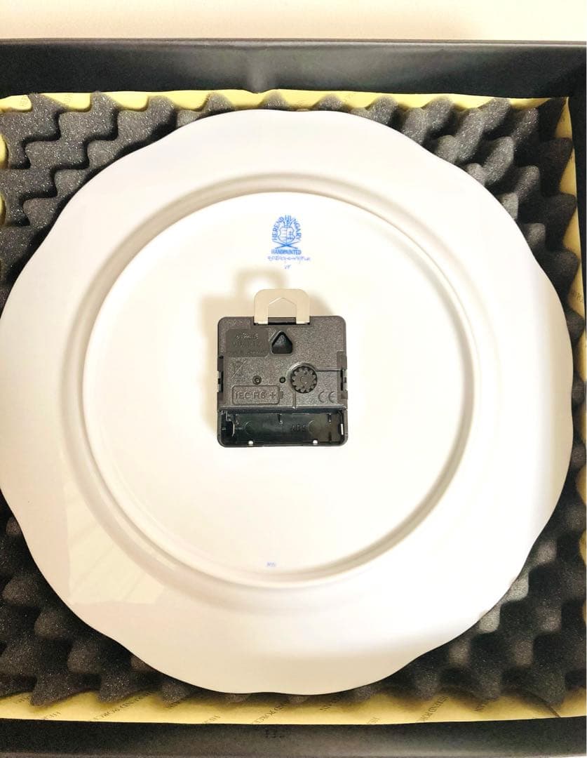 ◾️ヘレンド◾️フラワーブルーリボン/エレガントウォールクロック/定価12万円