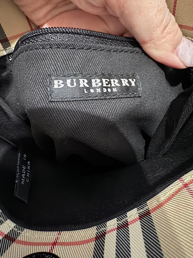 美品 バーバリーロンドン ノバチェック ナイロントートバッグ ベージュ