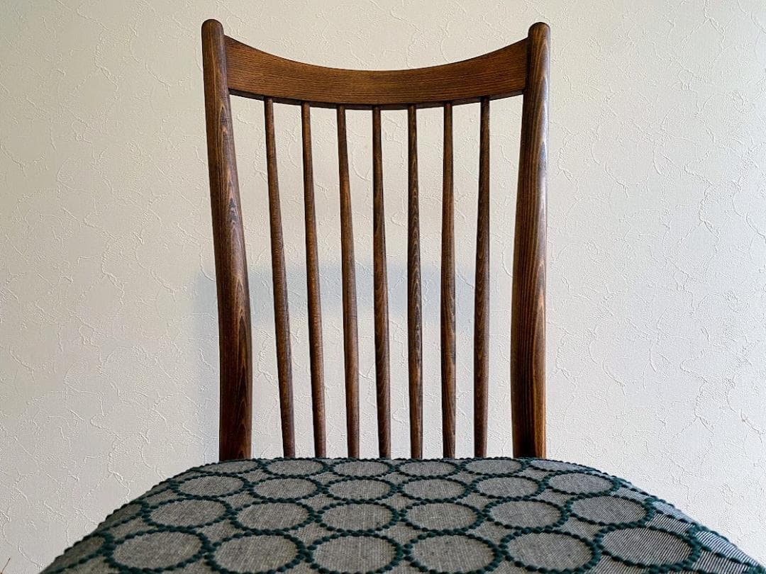 飛騨産業 70～80年代 ダイニングチェア ミナペルホネン張替済①