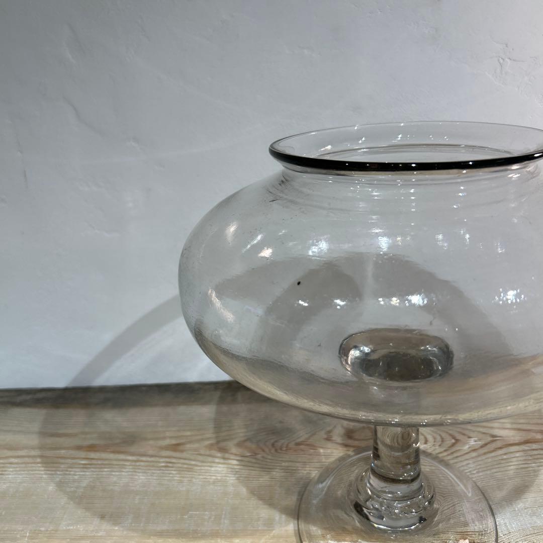 アンティークガラス　リーチポット　フランスアンティーク　ヒルポット　19世紀