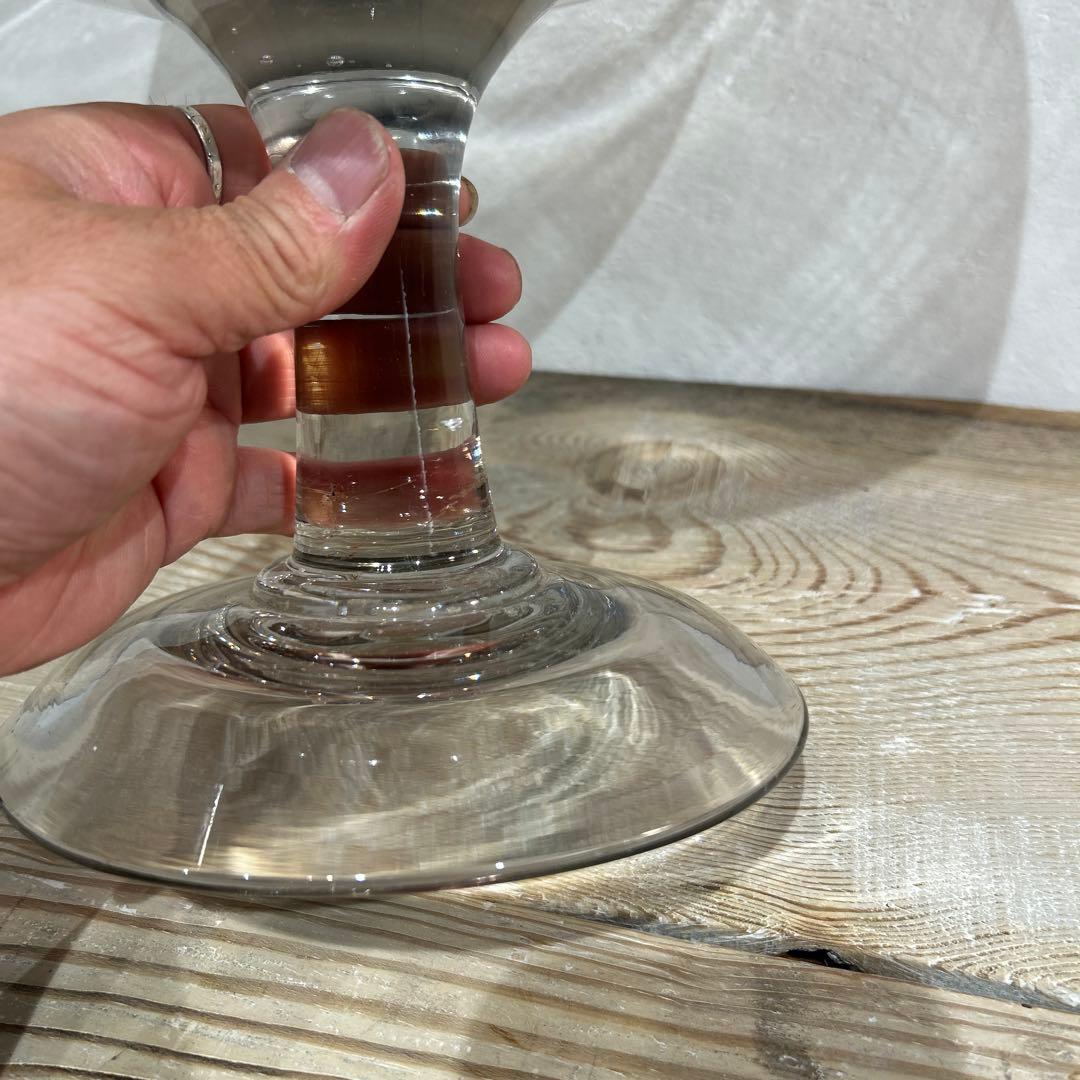 アンティークガラス　リーチポット　フランスアンティーク　ヒルポット　19世紀