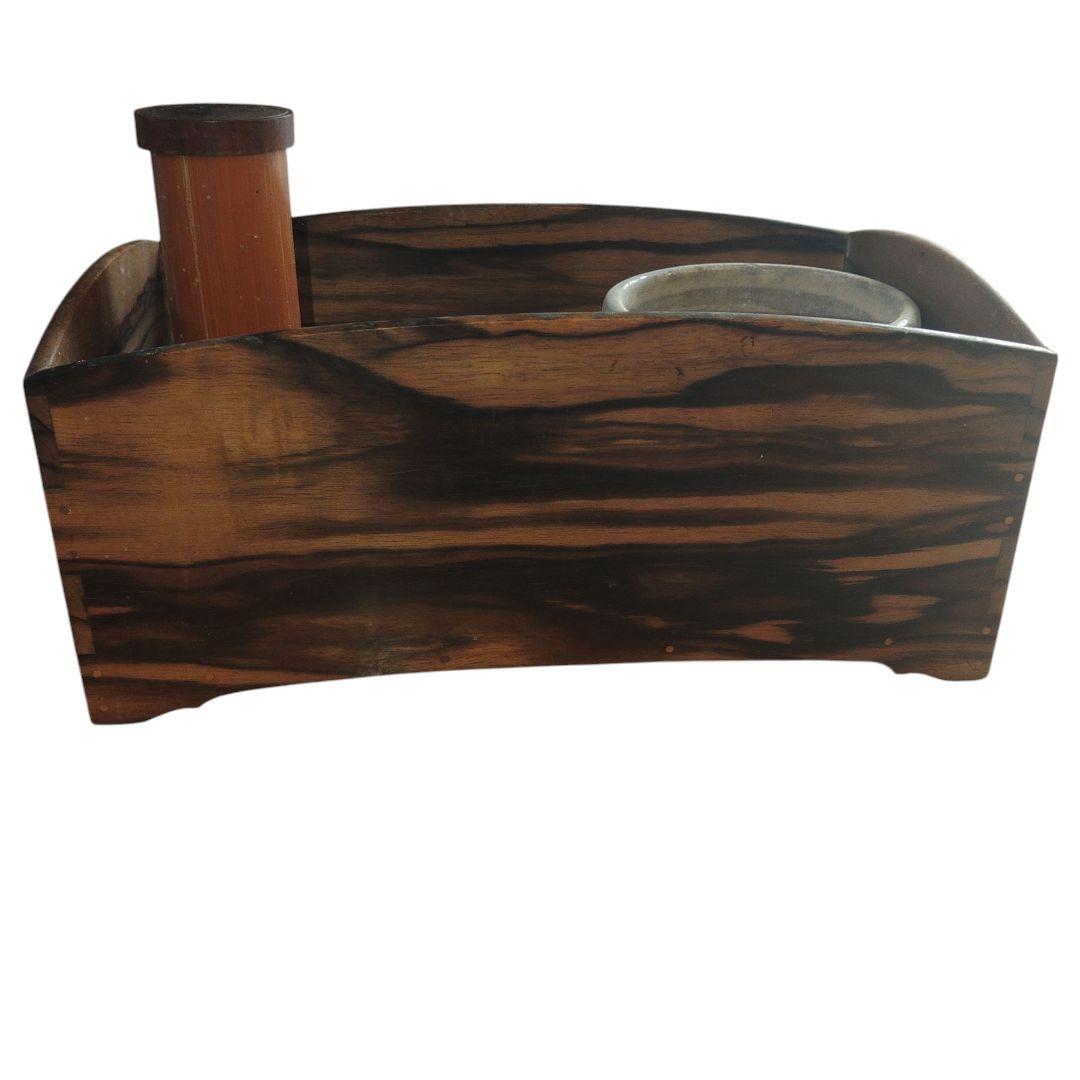 黒柿煙草盆　アンティーク　老木希少材