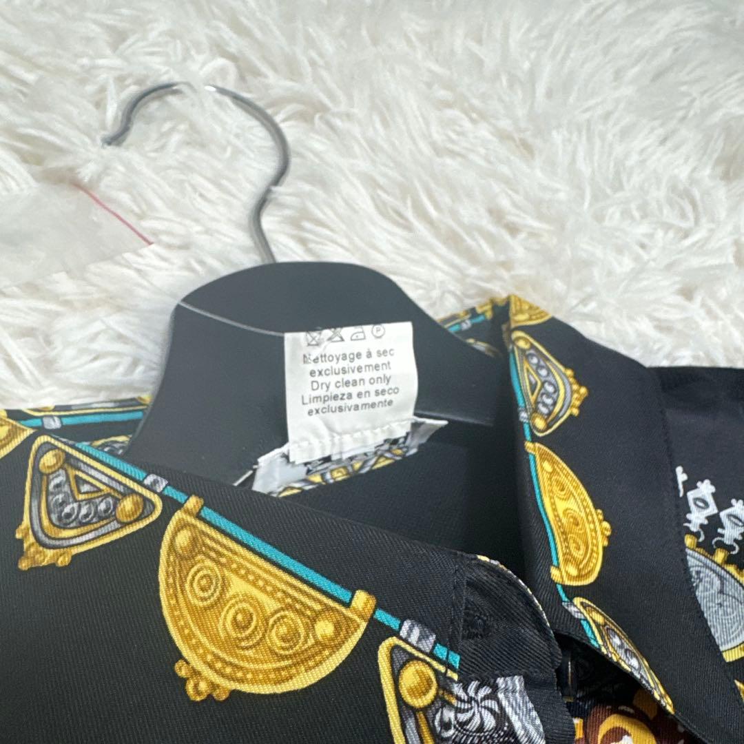 レア！ 極美品✨ HERMES ポロシャツ シルク カシミヤ混 ニット 切り替え