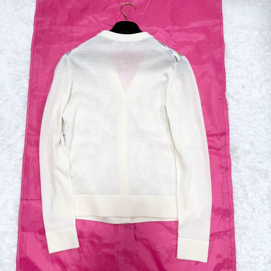 【美品✨】トリーバーチ　カーディガン　シルク　ラビット　総柄　XS 2024年