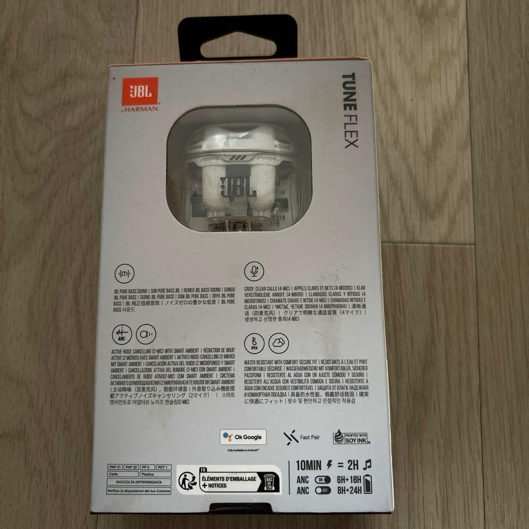 JBL TUNE FLEX GHOST ワイヤレスイヤホン ホワイト