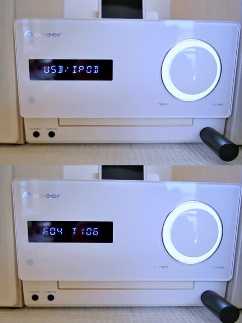 ★稼働美品　パイオニアCD ミニコンポ X-CM31-W　第四世代i-pod付き