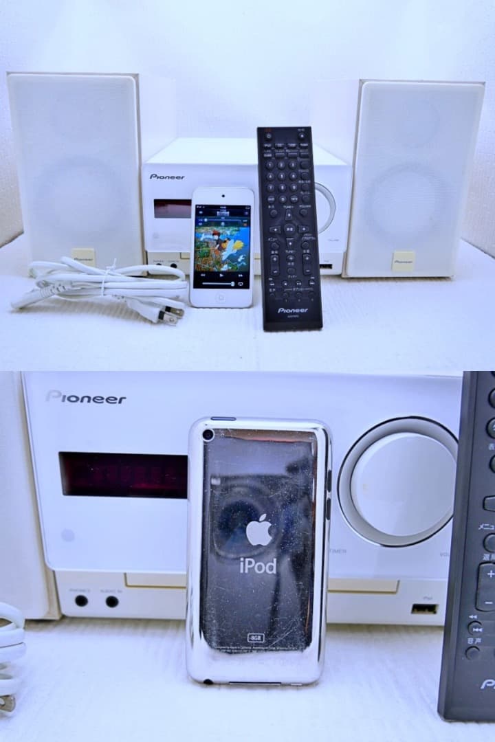 ★稼働美品　パイオニアCD ミニコンポ X-CM31-W　第四世代i-pod付き