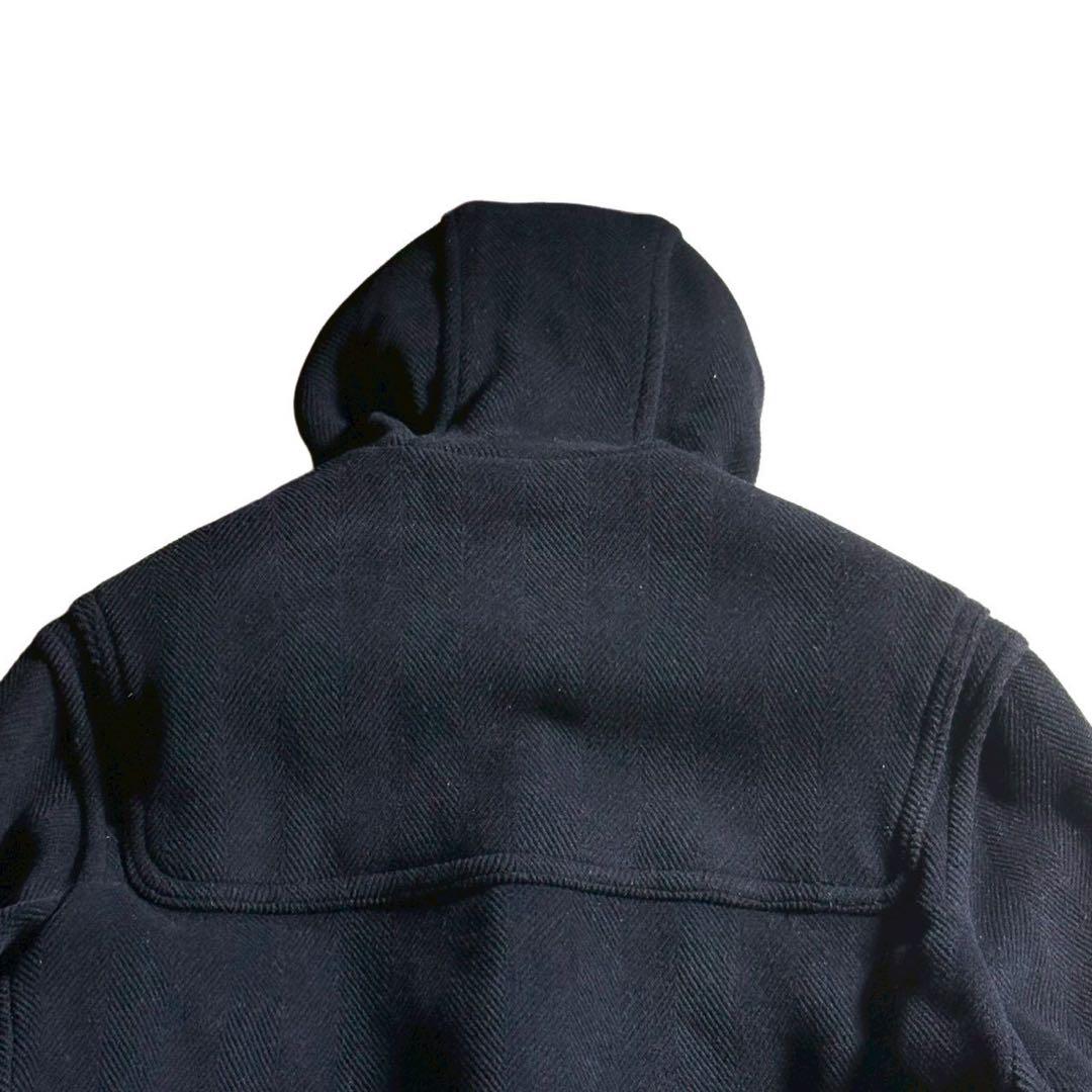 美品■ グローバーオール　ダブフルコート　ヘリンボーン　ネイビー　英国製　38