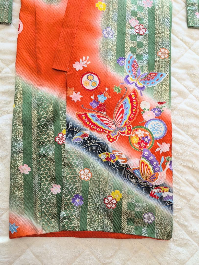 値下げ☆七五三着物セット、7歳用　造り帯　正絹