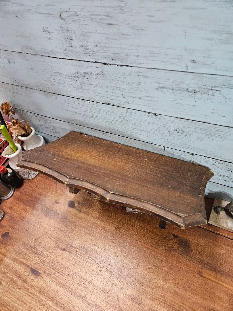 フランスアンティーク 木製のレターラック ウォールシェルフ 壁掛け 飾り棚