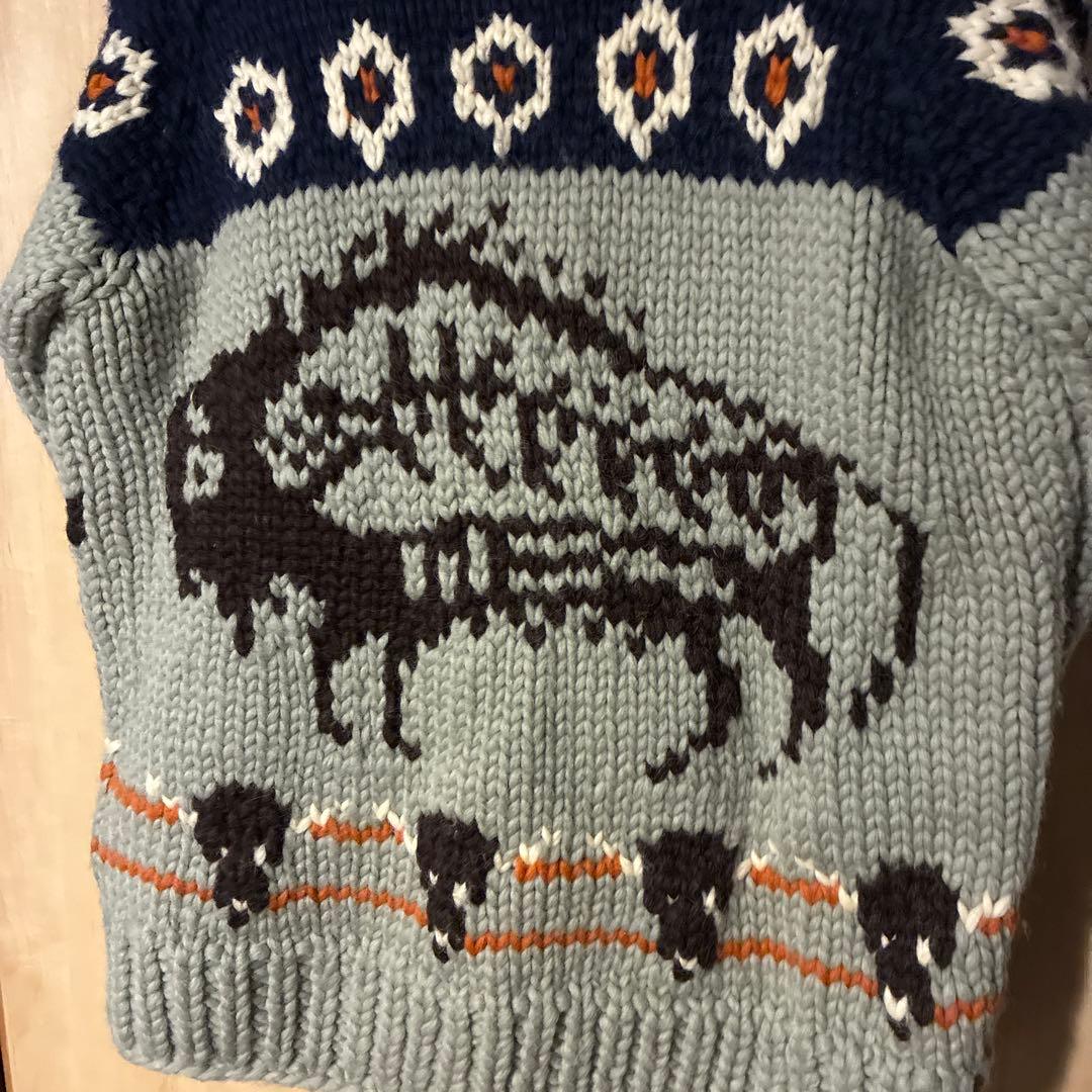 カナダ製 KANATA Indian カウチンセーター SIZE36 肉厚