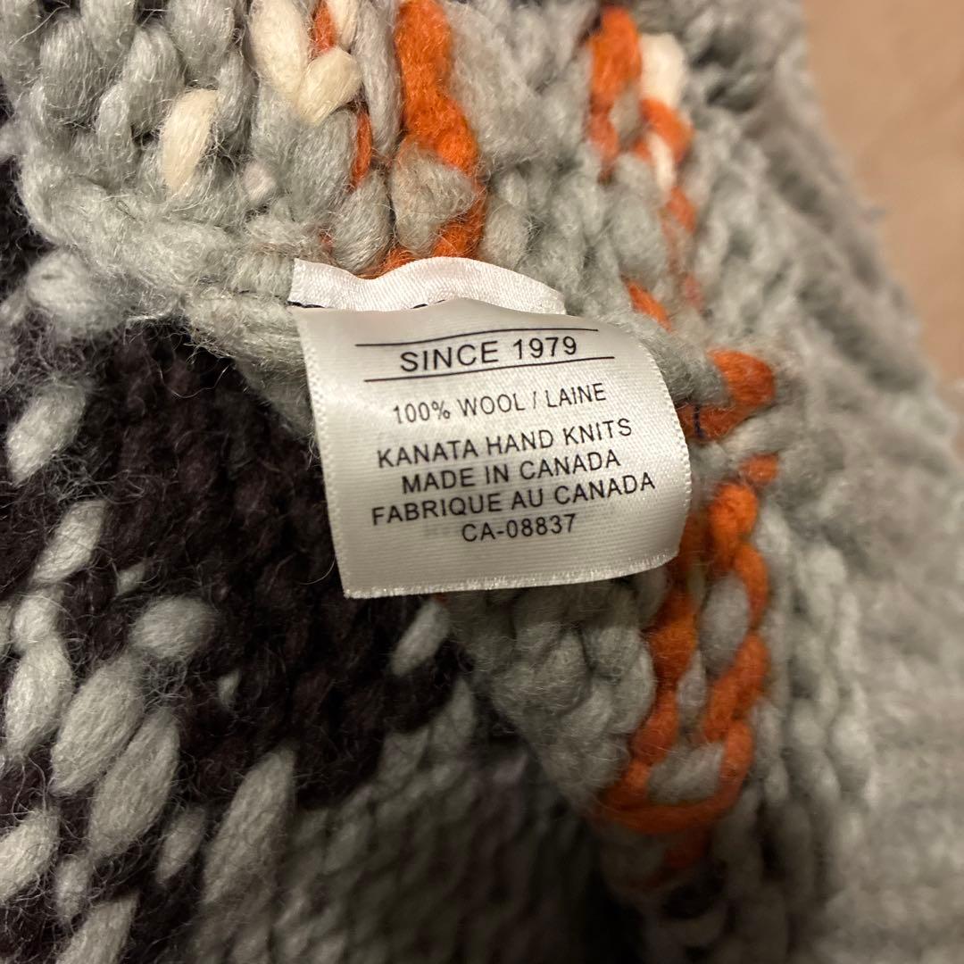 カナダ製 KANATA Indian カウチンセーター SIZE36 肉厚