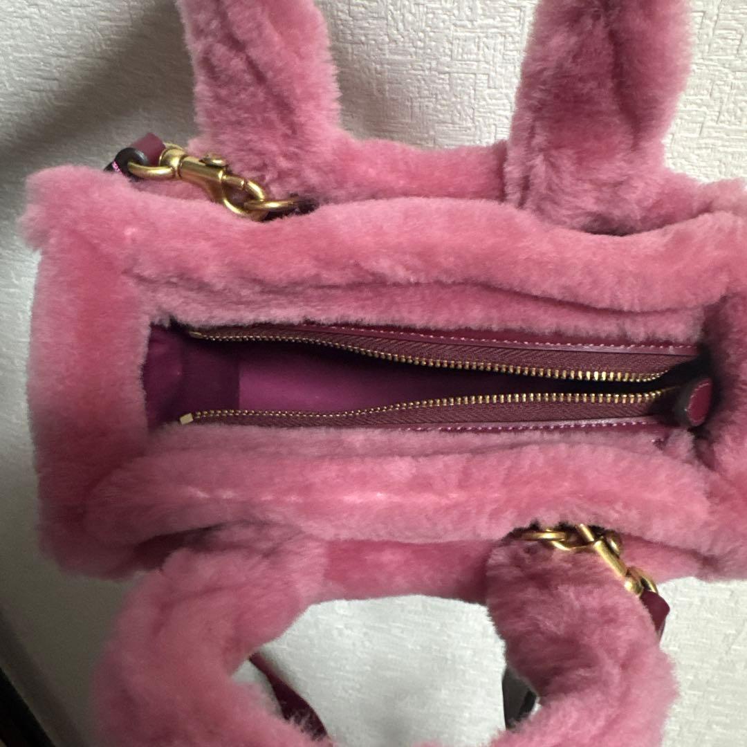 coach シアリング カーゴトート 20 ピンク ショルダーバッグ